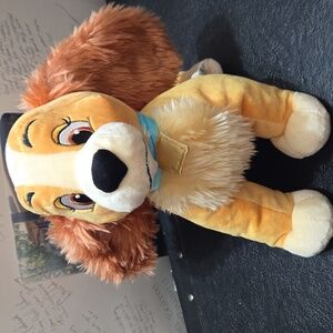 Disney Store Authentic Lady Plush Stuffed Animal Dog from Lady and the Tramp